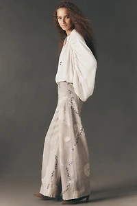 Pilcro High-Rise Puddle Curve Patterned Jeans