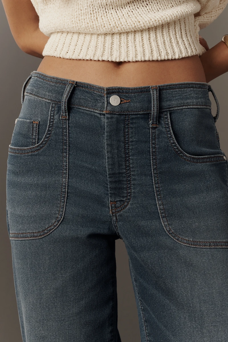 Pilcro Jenna Mid-Rise Relaxed Knit Jeans