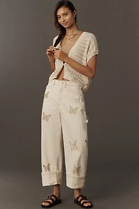 The Kayden Butterfly High Rise Barrel Jeans by Pilcro