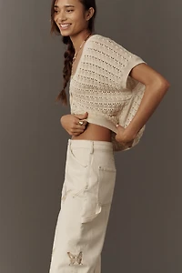 The Kayden Butterfly High Rise Barrel Jeans by Pilcro