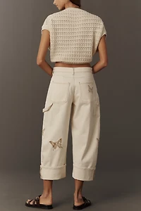 The Kayden Butterfly High Rise Barrel Jeans by Pilcro