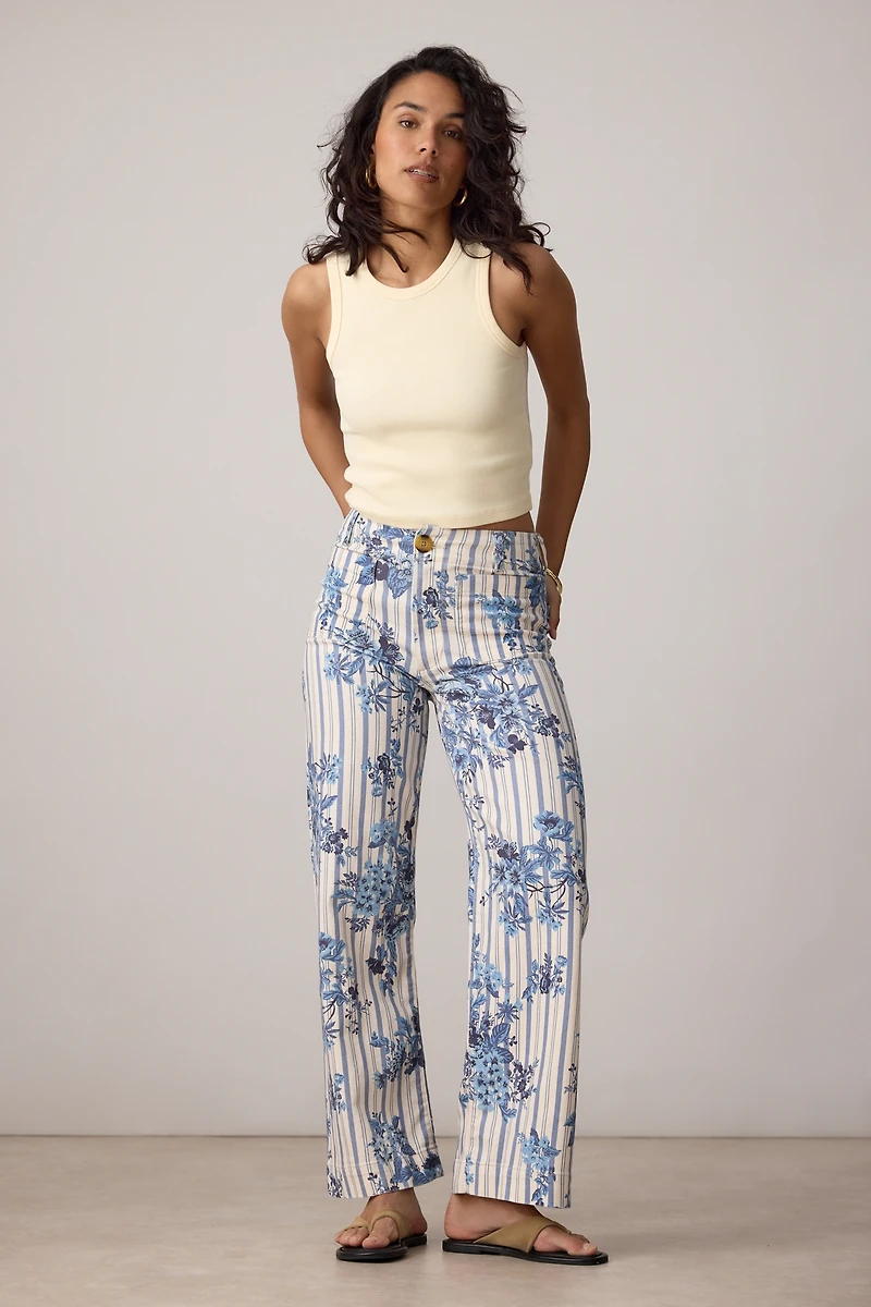 Colette High-Rise Wide-Leg Jeans by Maeve