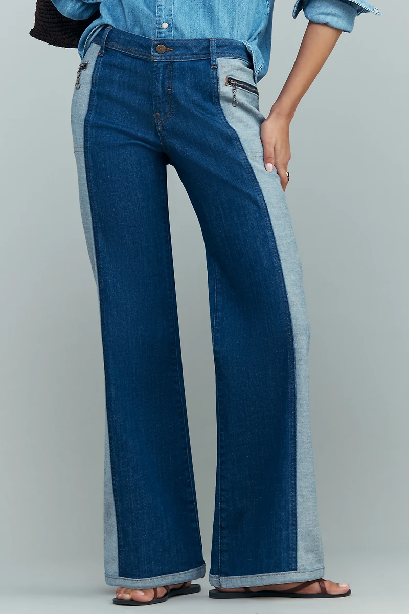 Rider High-Rise Kick Flare Jeans by Pilcro