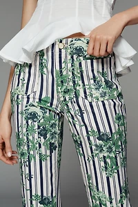 Pilcro Printed Crop Jeans