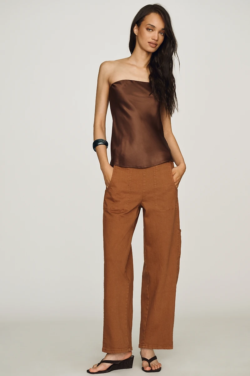 Maeve Mid-Rise Tapered Jeans