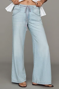 Pilcro Ellis High-Rise Pull-On Wide-Leg Jeans