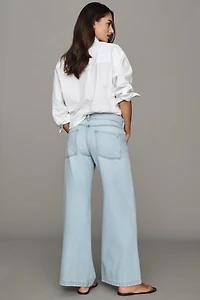 Pilcro Ellis High-Rise Pull-On Wide-Leg Jeans