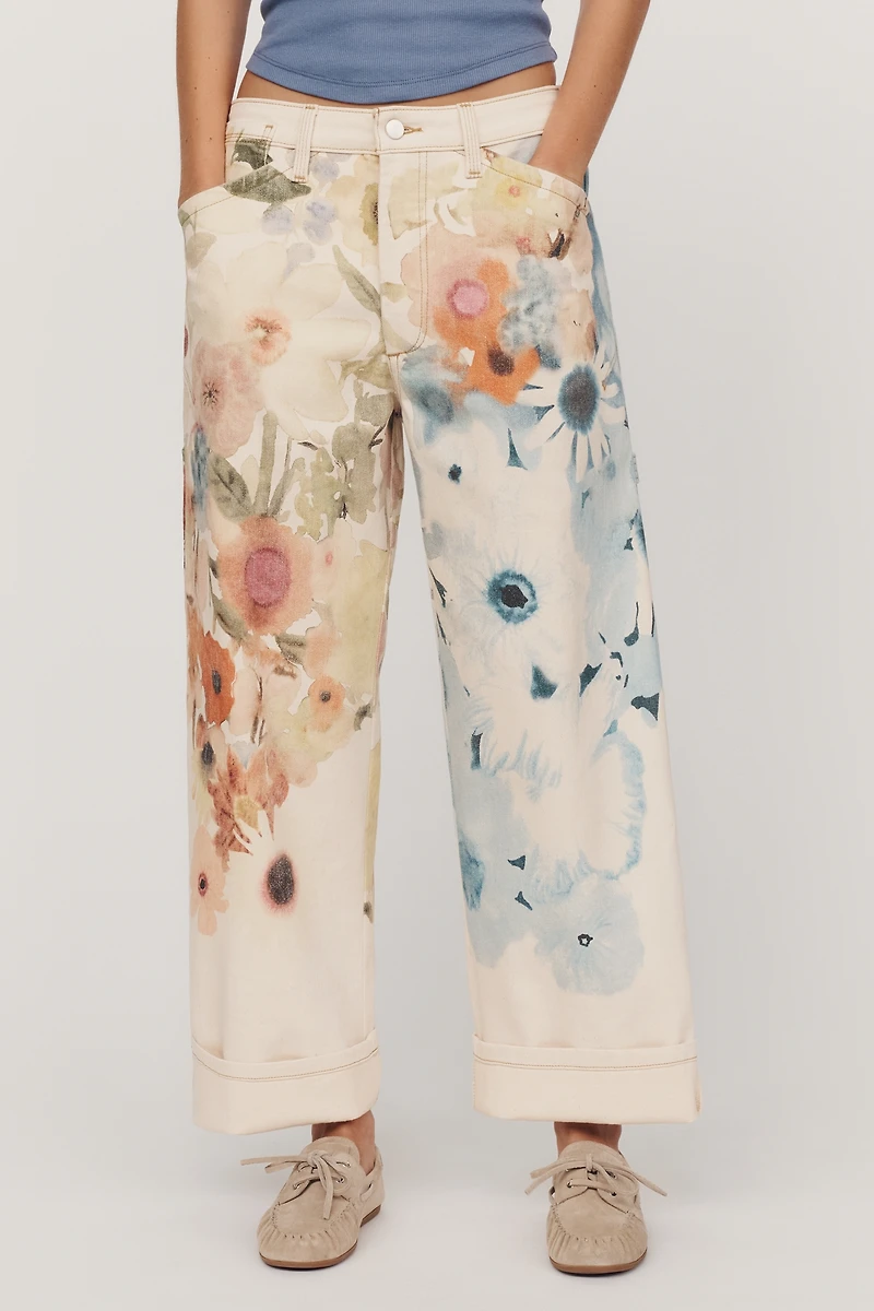 Pilcro Kayden High-Rise Barrel-Leg Jeans