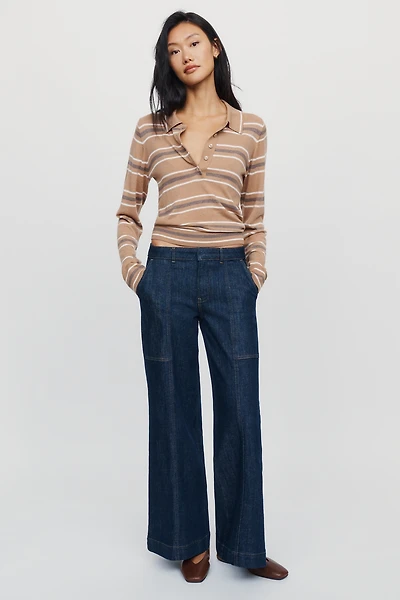Maeve Shrunk Trunk Low-Rise Relaxed Flare Jeans