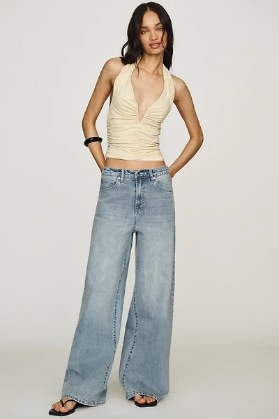 Habitual Gemma High-Rise Wide-Leg Studded Jeans