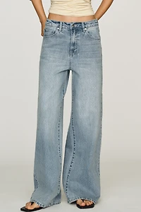 Habitual Gemma High-Rise Wide-Leg Studded Jeans
