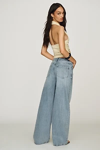 Habitual Gemma High-Rise Wide-Leg Studded Jeans