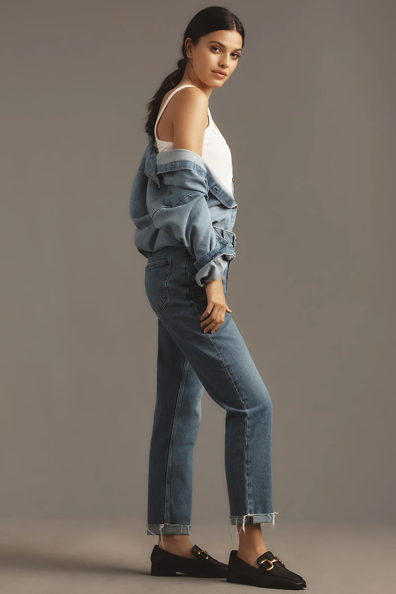 FRAME Le Mec High-Rise Straight-Leg Jeans