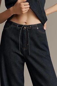 Habitual Jade High-Rise Wide-Leg Drawstring Jeans
