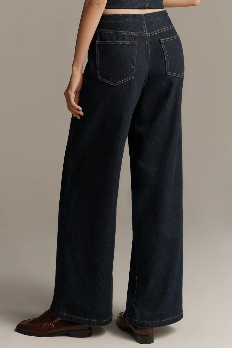 Habitual Jade High-Rise Wide-Leg Drawstring Jeans