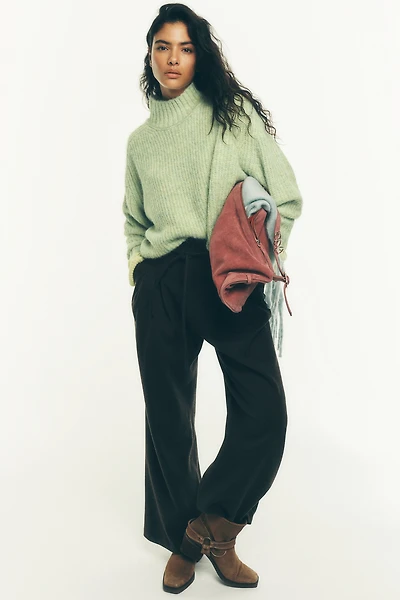 Habitual Jade Mid-Rise Wide-Leg Drawstring Jeans