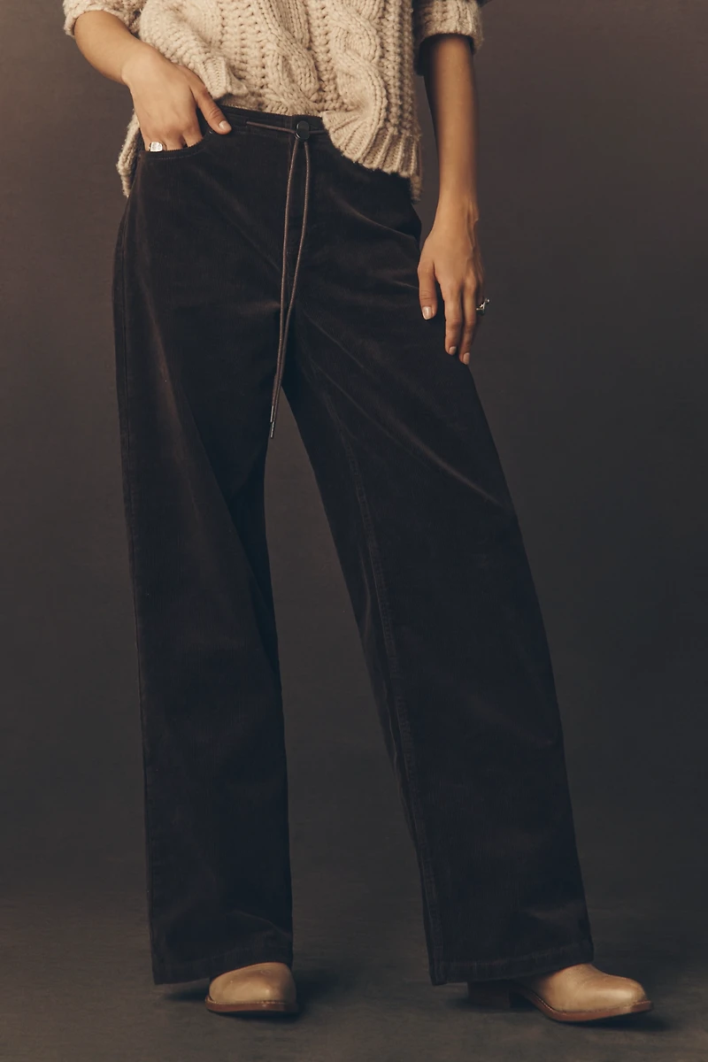 Habitual Jade Mid-Rise Wide-Leg Drawstring Jeans