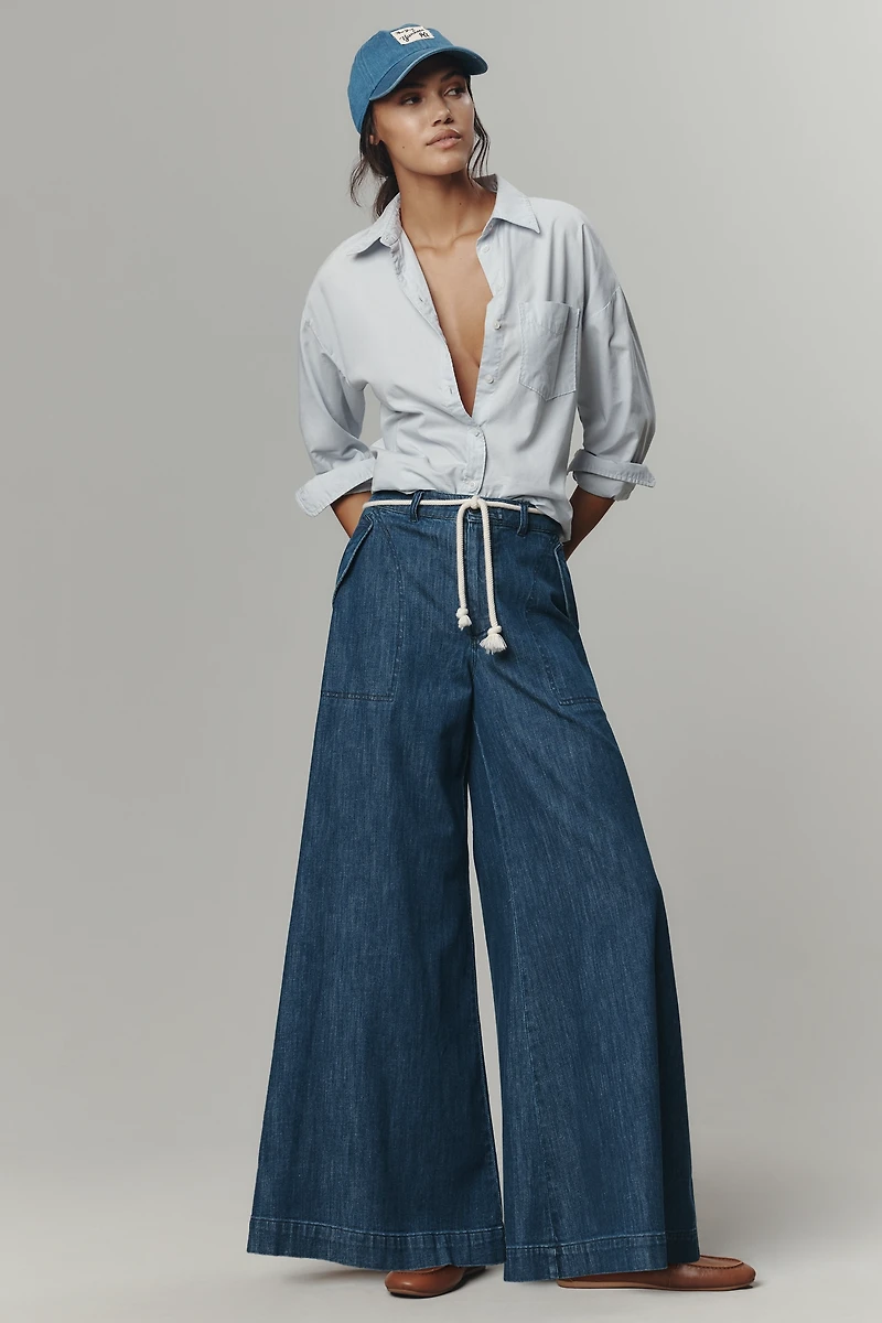 Pilcro High-Rise Wide-Leg Jeans