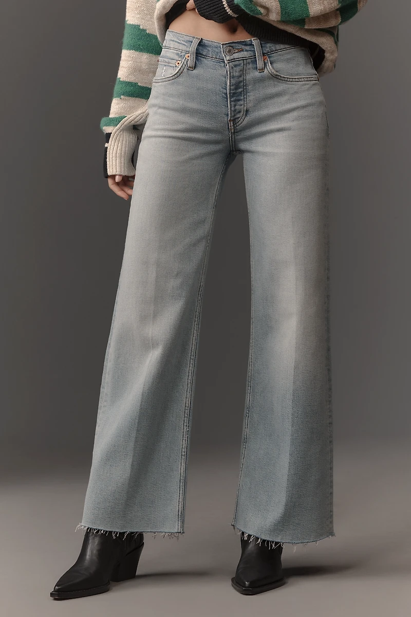 RE/DONE Mid-Rise Wide-Leg Crop Jeans