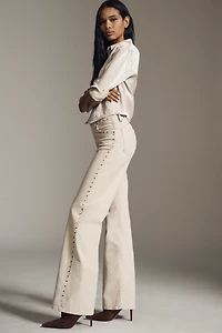 RE/DONE High-Rise Vintage Studded Wide-Leg Jeans