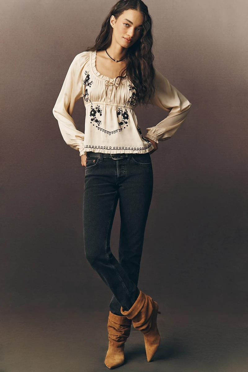 RE/DONE The Slim Cig Low-Rise Straight-Leg Jeans