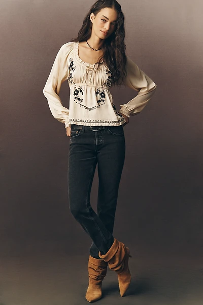 RE/DONE The Slim Cig Low-Rise Straight-Leg Jeans