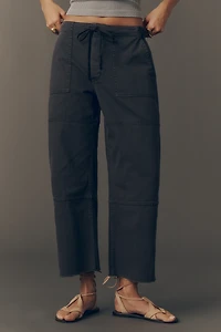 RE/DONE Beach Pant High-Rise Relaxed Crop Straight Jeans