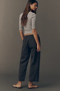 RE/DONE Beach Pant High-Rise Relaxed Crop Straight Jeans