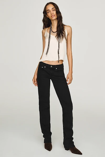 RE/DONE Lean Low-Rise Straight-Leg Jeans