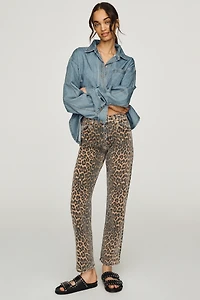 RE/DONE Blondie Mid-Rise Cropped Straight-Leg Jeans