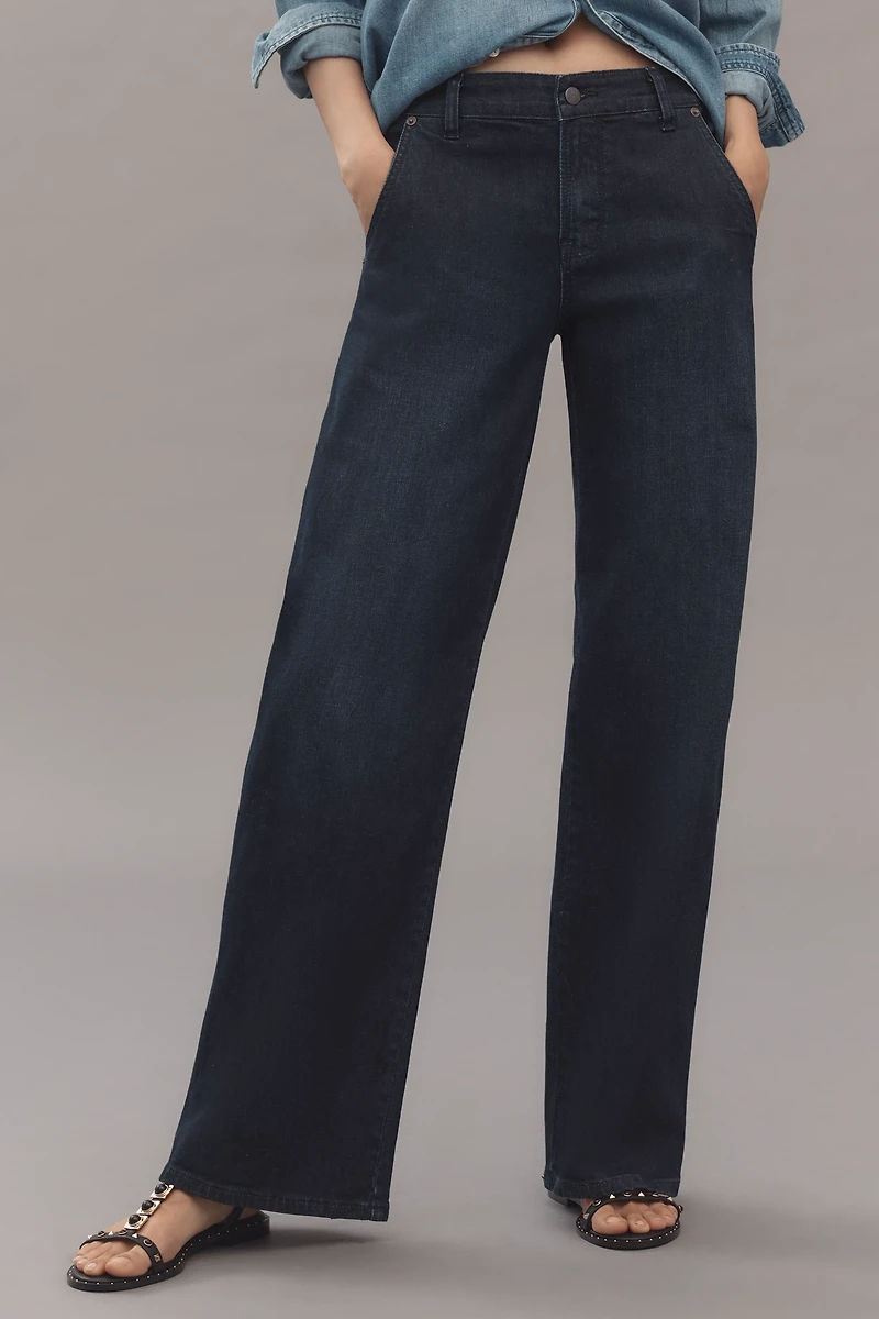 Gilded Age Oriana Low-Rise Wide-Leg Jeans