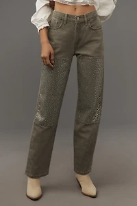 Triarchy Birkin Chap Mid-Rise Embellished Jeans