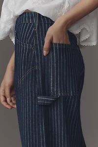 The Kayden Railroad Stripe Barrel Carpenter Jeans by Pilcro