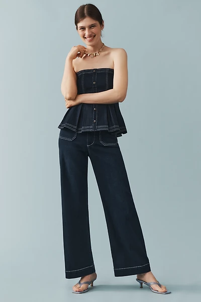The Colette Full-Length Wide-Leg Jeans by Maeve