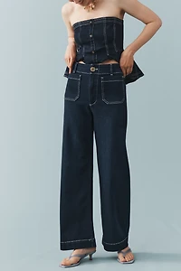 The Colette Full-Length Wide-Leg Jeans by Maeve