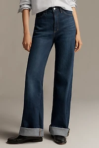 The Austyn High-Rise Cuffed Wide-Leg Jeans by Pilcro