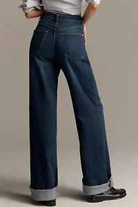 The Austyn High-Rise Cuffed Wide-Leg Jeans by Pilcro