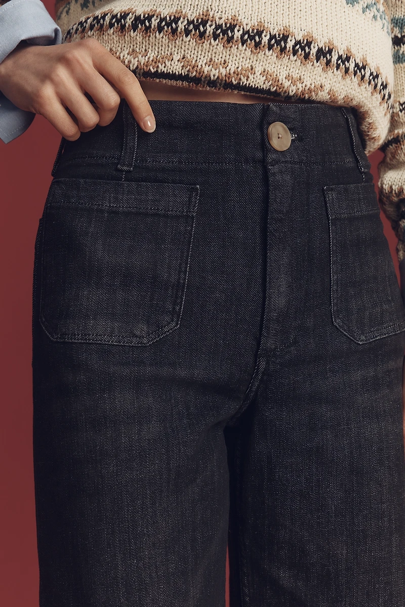The Colette Full-Length High-Rise Wide-Leg Jeans by Maeve
