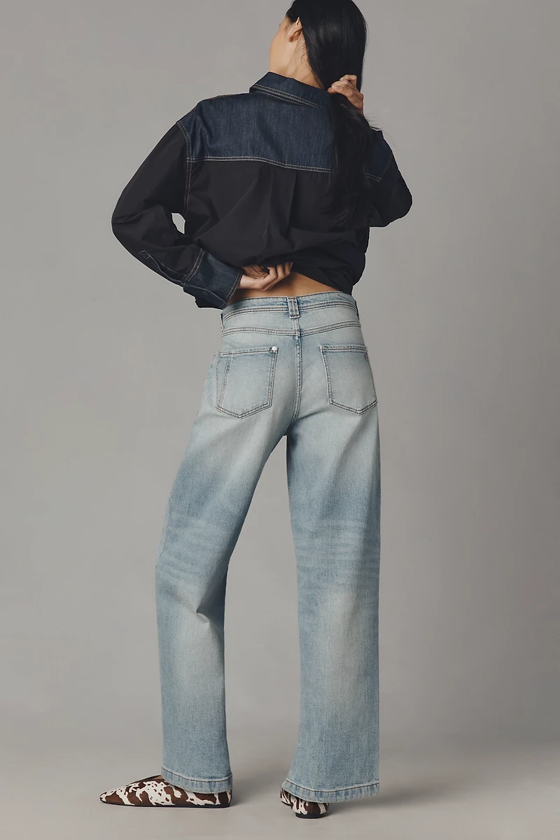 The Jules Mid-Rise Relaxed Straight-Leg Jeans by Pilcro