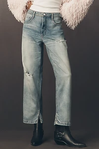 The Jules Mid-Rise Relaxed Straight-Leg Jeans by Pilcro