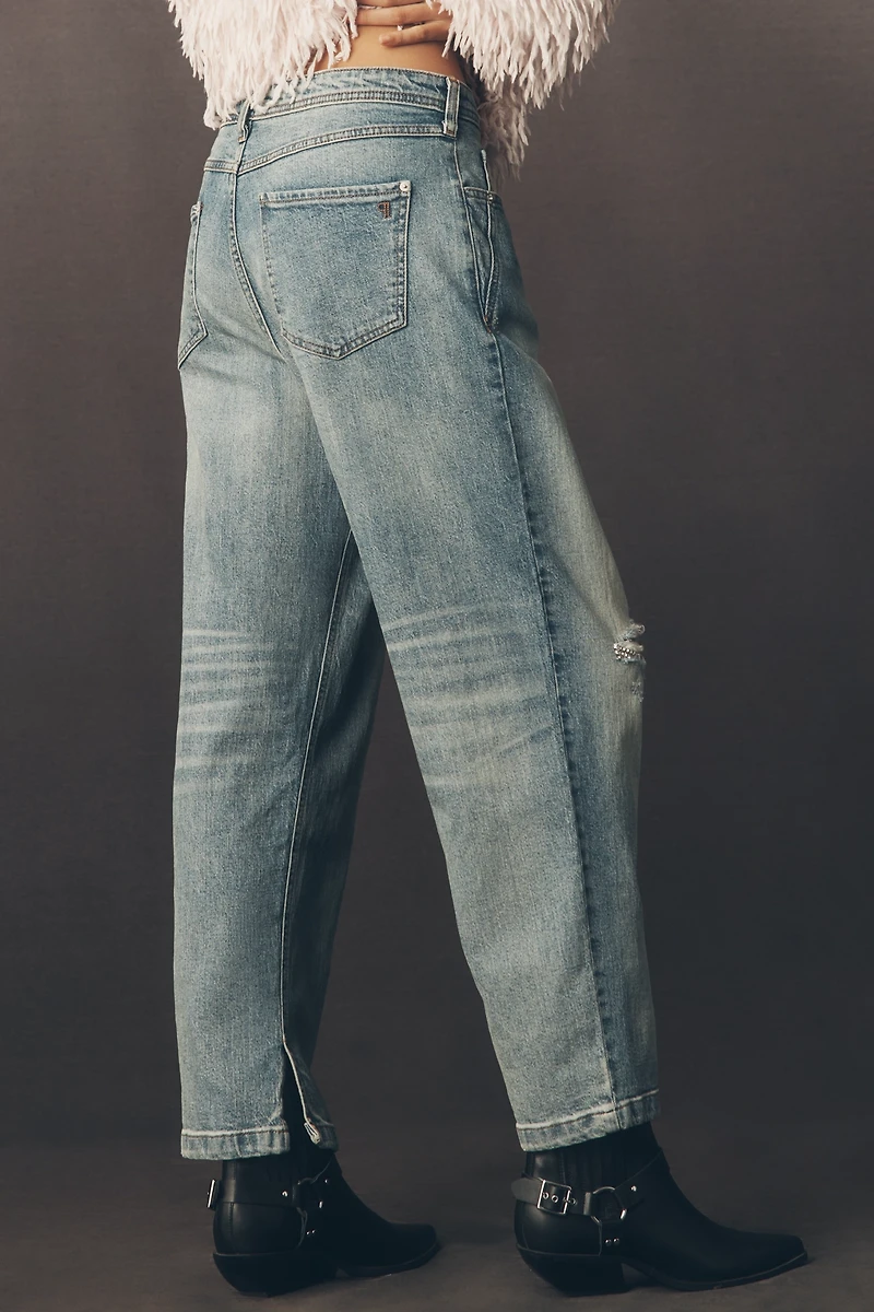 The Jules Mid-Rise Relaxed Straight-Leg Jeans by Pilcro