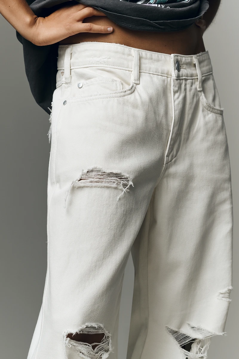 Pilcro Low Slung Distressed Slim Slouch Jeans