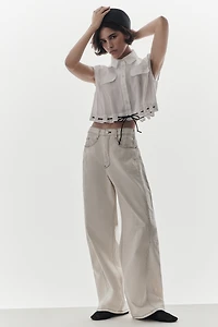 The Kenna Mid-Rise Heritage Barrel Jeans by Pilcro