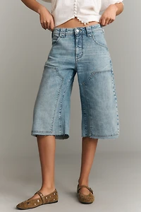 Pilcro Curve Crop High-Rise Tapered Culotte Jeans