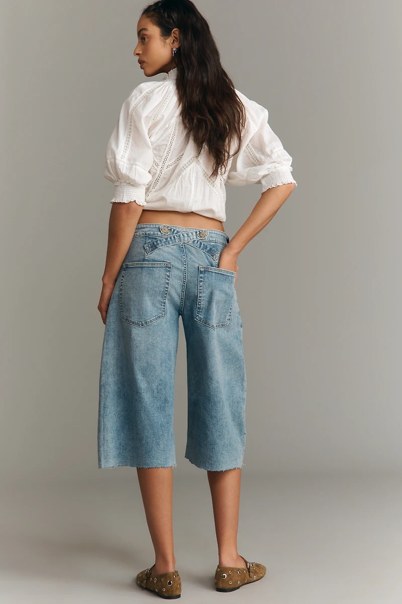 Pilcro Curve Crop High-Rise Tapered Culotte Jeans