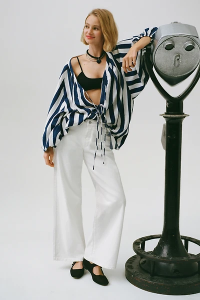 Pilcro Low-Rise Wide-Leg Jeans