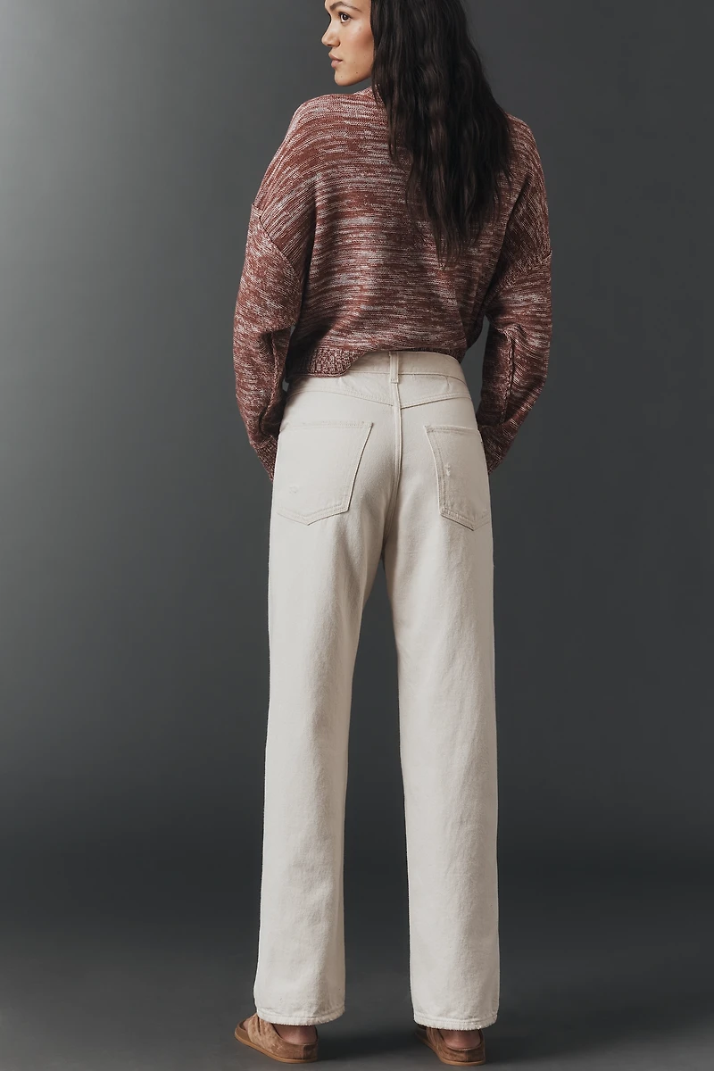 The Mila Mid-Rise Straight-Leg Jeans by Pilcro