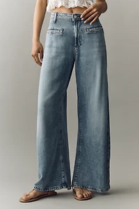 Pilcro Mid-Rise Wide-Leg Jeans