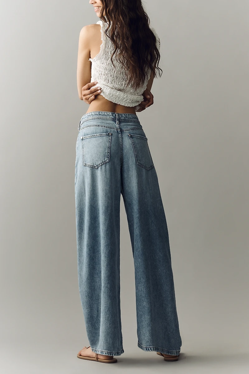 Pilcro Mid-Rise Wide-Leg Jeans