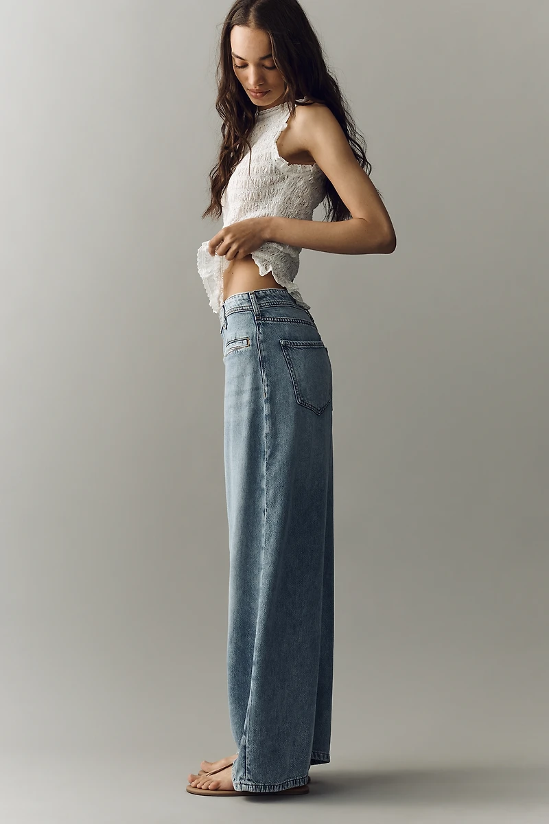 Pilcro Mid-Rise Wide-Leg Jeans